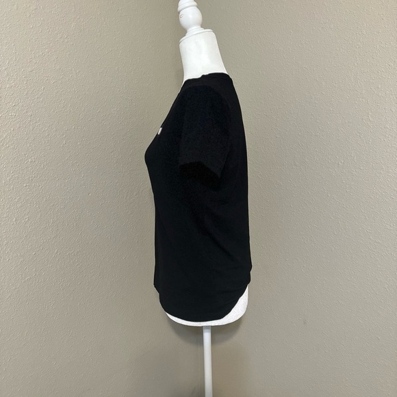 Tommy Hilfiger Women's Embroidered Heart-Logo T-Shirt Black Size Small - Picture 6 of 6